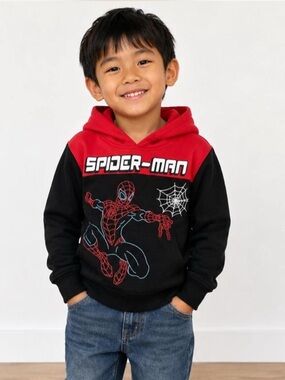 Marvel Spider-Man Black and Red Pullover Hoodie